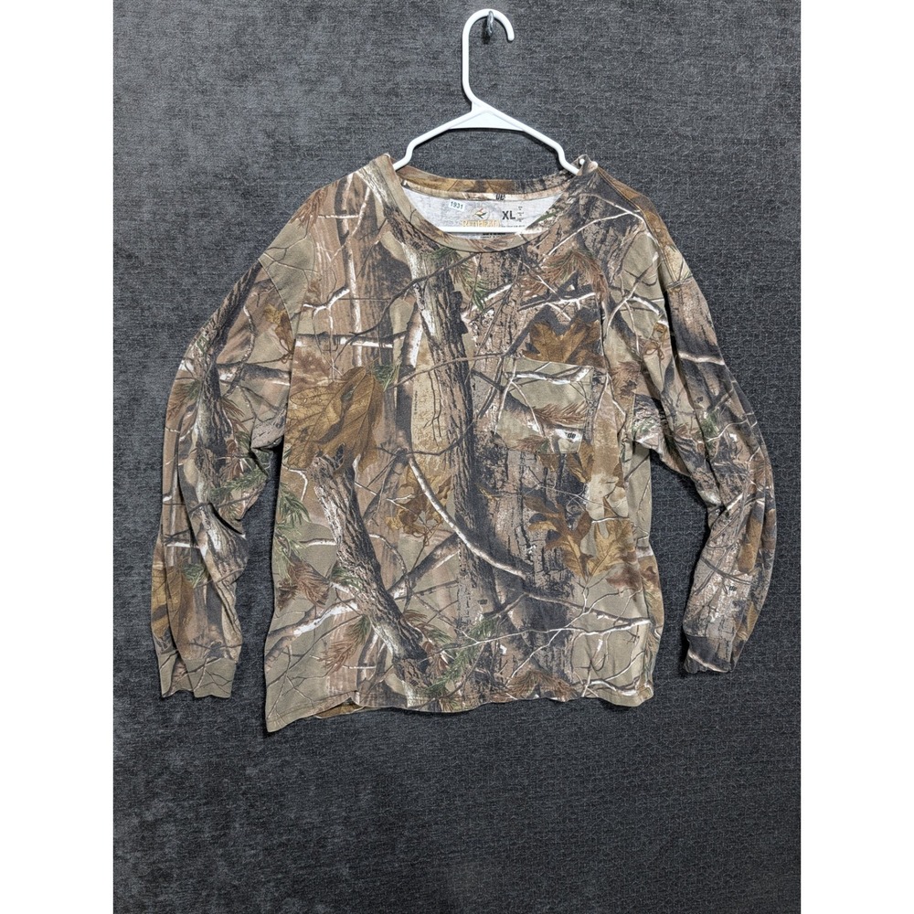 RedHead Mens XL Realtree Camo Long Sleeve Pocket T-Shirt Hunting Fishing 1931